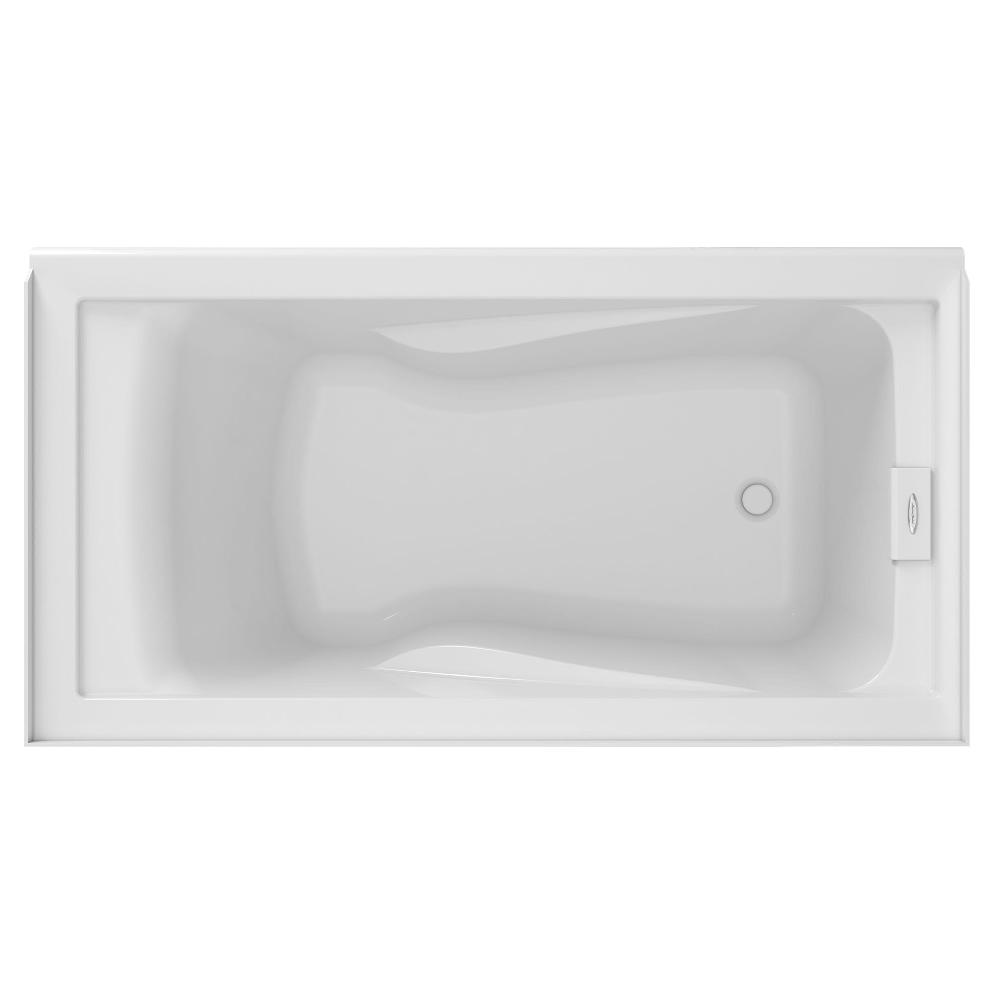 EverClean 60x32Inch Integral Apron Deep Soak Bathtub with LeftHand Outlet